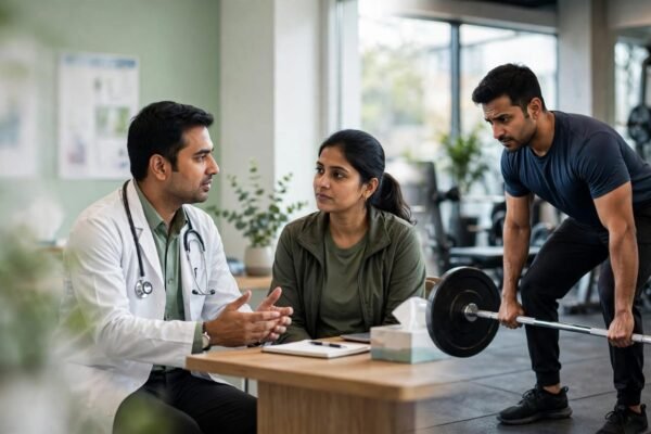 Wrong workout techniques causing joint, muscle, and spine injuries over time