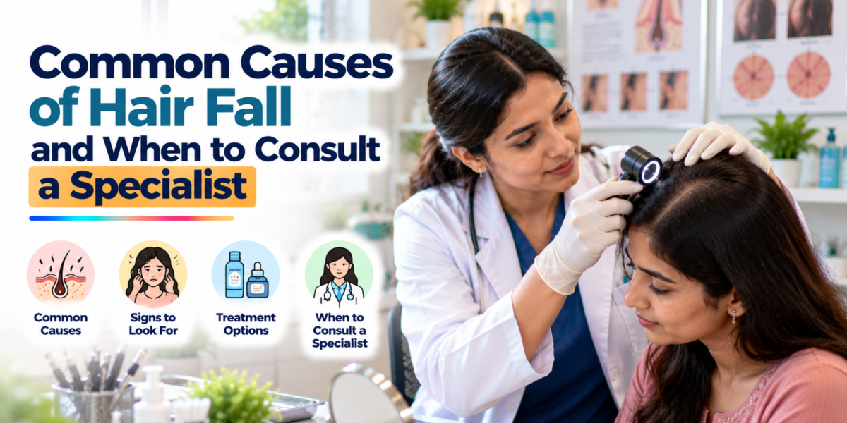 Common Causes of Hair Fall and When to Consult a Specialist